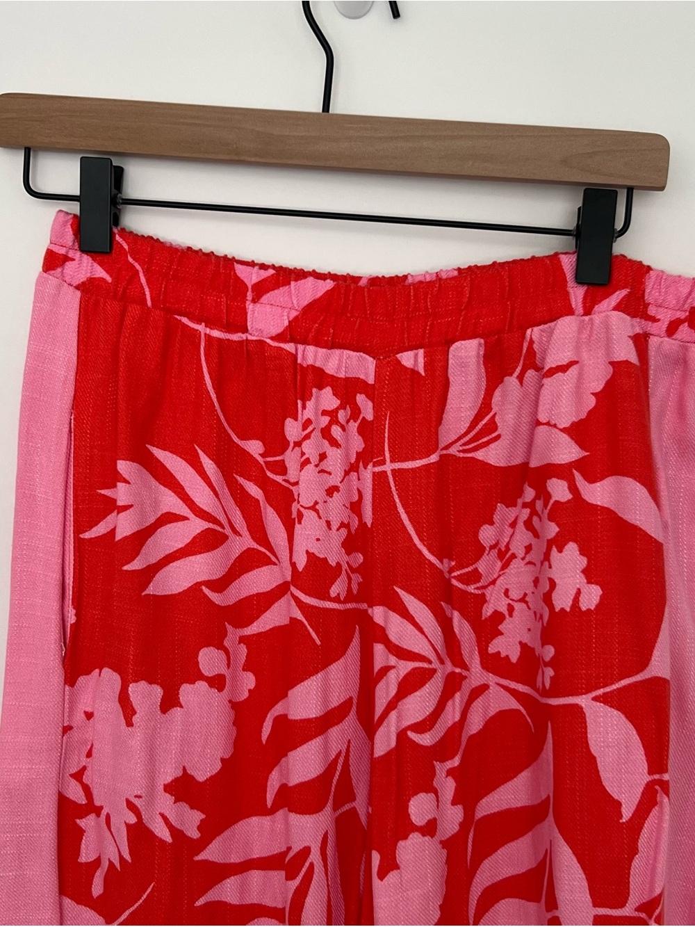 Sienna Sky Red & Pink Floral Cropped Cami with Wide Leg Pants Matching Set - Picture 9 of 13
